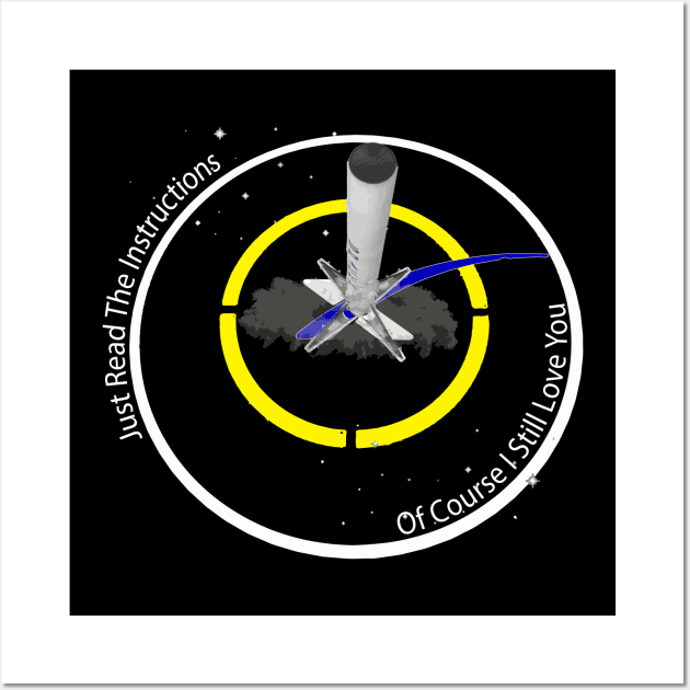 Spacex Rocket Space Landing Pad Bullseye Wall Art by Prolifictees